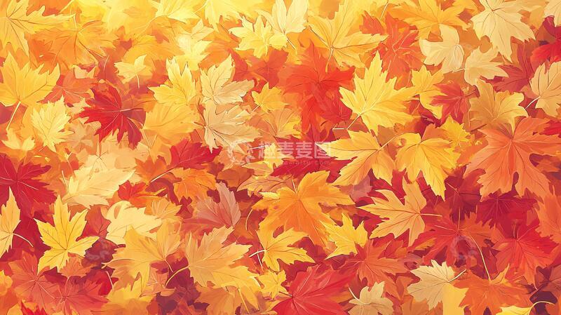 高清大图下载【趣麦麦图】枫叶底纹壁纸