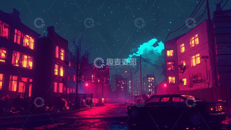 高清大图下载【趣麦麦图】赛博朋克世界