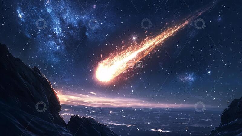 高清大图下载【趣麦麦图】流星陨落陨石10