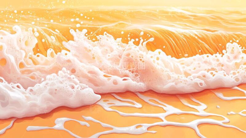 高清大图下载【趣麦麦图】插画浪花插画浪花海水