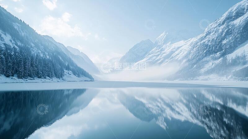 高清大图下载【趣麦麦图】唯美冬日湖景1