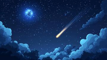 流星插画彗星插画素材