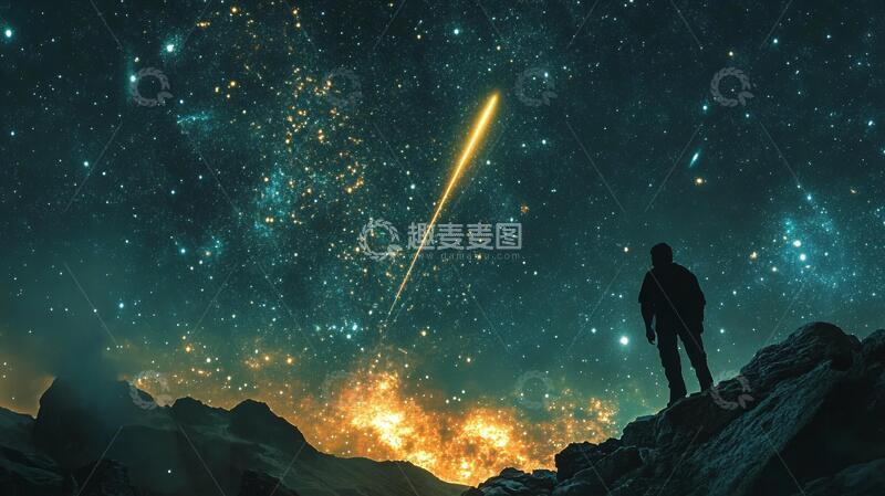 高清大图下载【趣麦麦图】仰望星河的人2