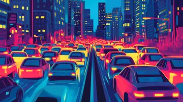 拥挤的城市交通