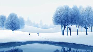雾凇插画插画雪景风景