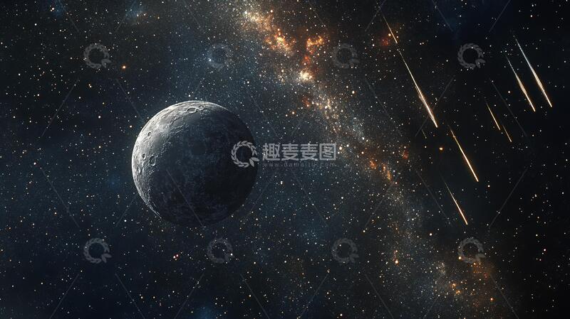 高清大图下载【趣麦麦图】唯美宇宙星球流星