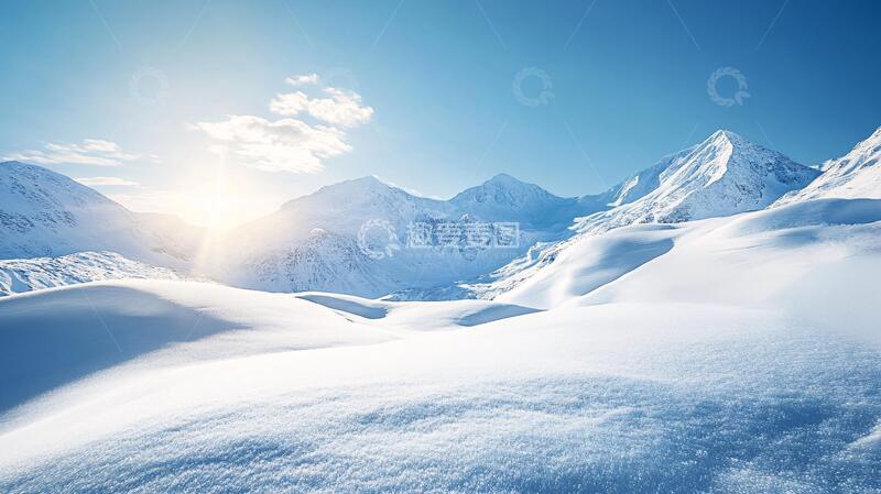 高清大图下载【趣麦麦图】冰天雪地背景1