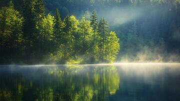 湖畔湖泊梦幻森林1