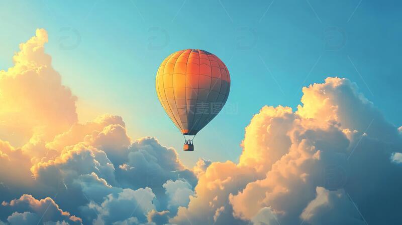 唯美热气球大气游记主题