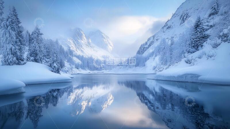 高清大图下载【趣麦麦图】唯美冬日湖景