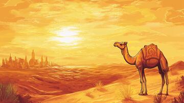 阿拉善插画宣传背景1