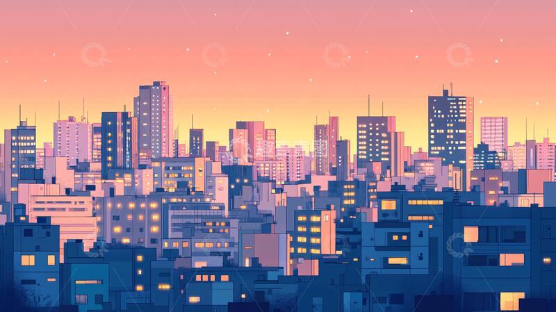 高清大图下载【趣麦麦图】日本城市居民区