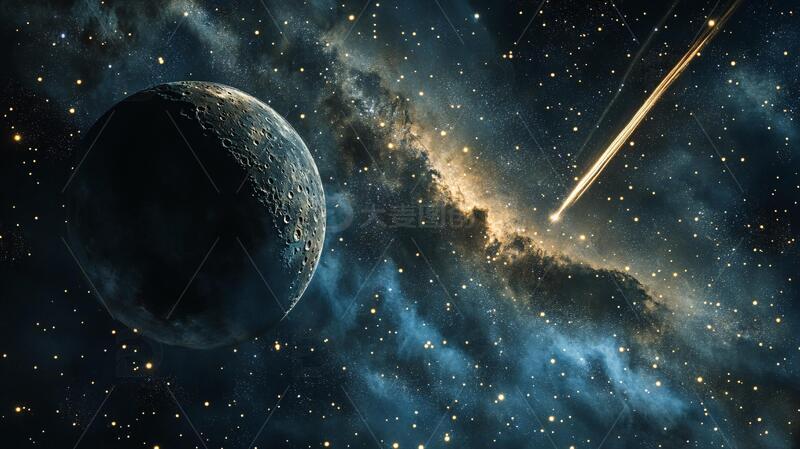 高清大图下载【趣麦麦图】流星宇宙图宇宙流星星球