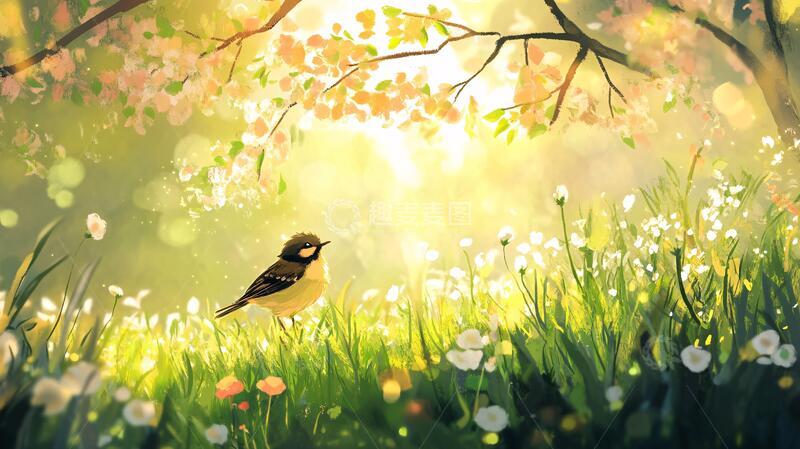 高清大图下载【趣麦麦图】春天花鸟壁纸2