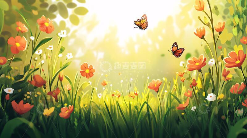 高清大图下载【趣麦麦图】春天梦幻花丛1