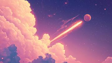 流星插画插画彗星宇宙