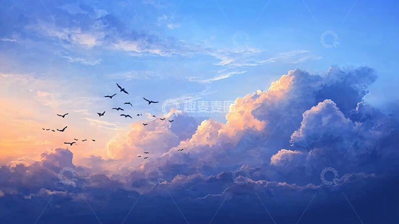 高清大图下载【趣麦麦图】唯美云彩风景画2