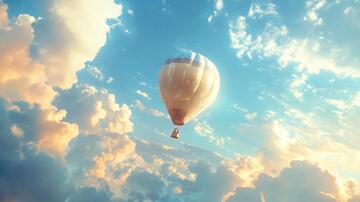 唯美热气球时间飞马大气