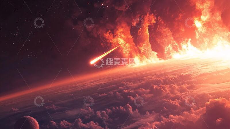 高清大图下载【趣麦麦图】流星陨落陨石1