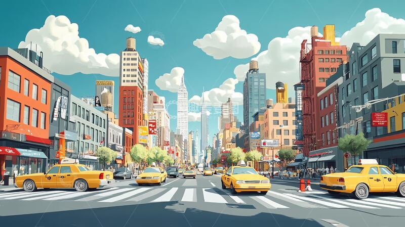 高清大图下载【趣麦麦图】城市街道城市道路