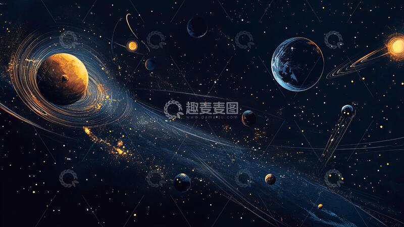 高清大图下载【趣麦麦图】璀璨宇宙设计