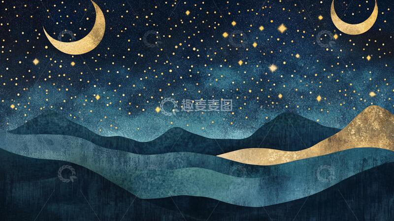高清大图下载【趣麦麦图】星月河幻想插画13