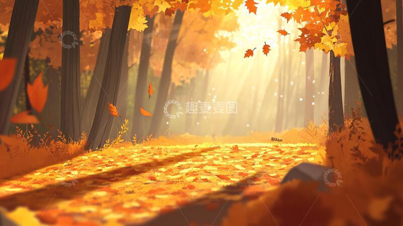 高清大图下载【趣麦麦图】秋天治愈插画3