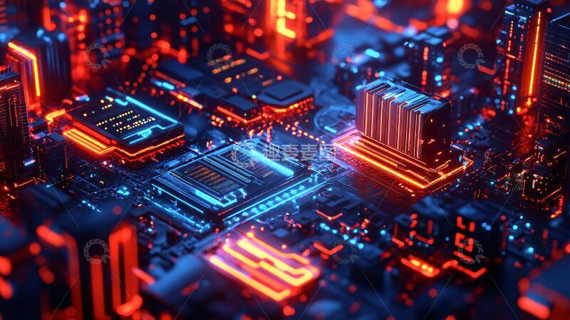 高清大图下载【趣麦麦图】芯片科技集成电路22