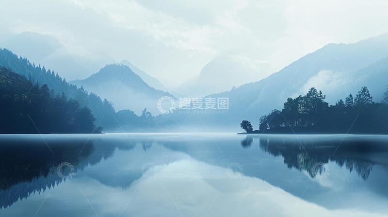 高清大图下载【趣麦麦图】唯美朦胧湖景
