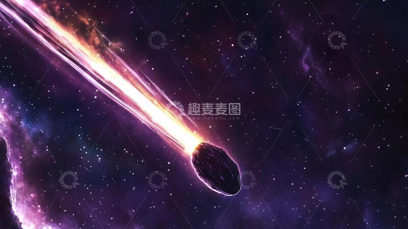 高清大图下载【趣麦麦图】流星陨落陨石