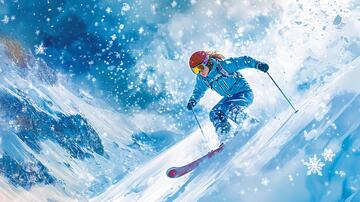 滑雪插画插画视觉文化