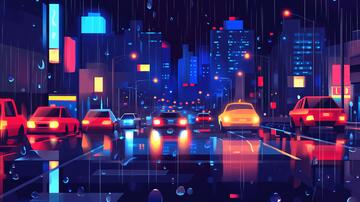 雨季街道街道城市下雨