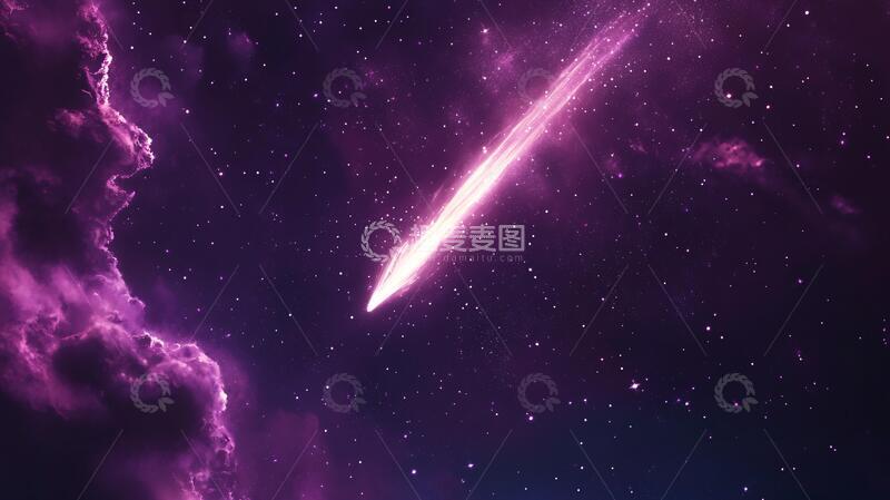 高清大图下载【趣麦麦图】流星雨壁纸宇宙银河素材