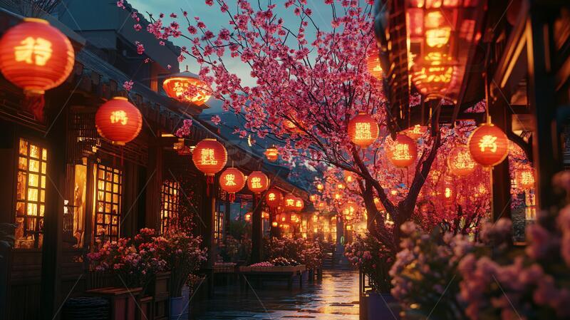 古风场景春暖花开1