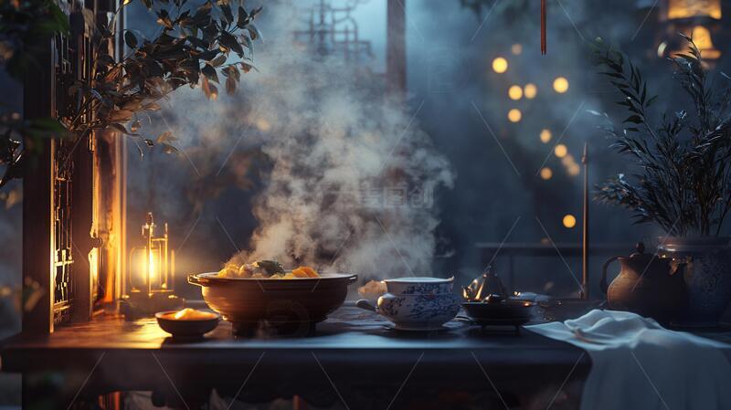 高清大图下载【趣麦麦图】春节围炉春节围炉祭祖