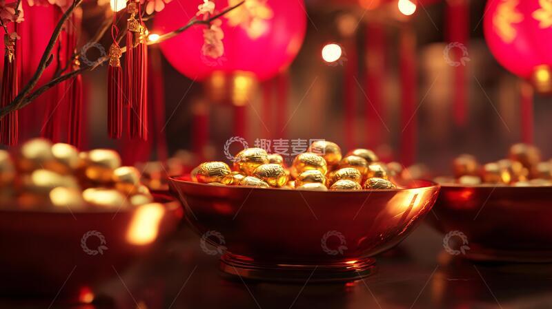 高清大图下载【趣麦麦图】新年春节汤圆灯笼元宵