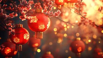 唯美红灯笼灯笼唯美喜庆