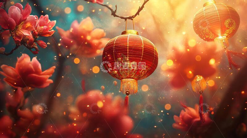 高清大图下载【趣麦麦图】高清唯美节日灯笼1