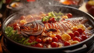 高清鱼锅仔火锅高清发财