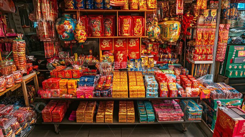 高清大图下载【趣麦麦图】烟花爆竹超市