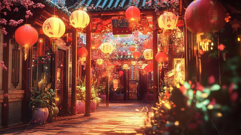 高清大图下载【趣麦麦图】号灯笼场景场景古风状元