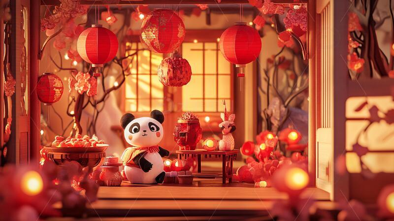 高清大图下载【趣麦麦图】过年场景还原1