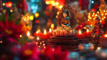 春节庙会香火祭拜