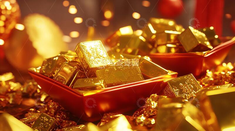 高清大图下载【趣麦麦图】黄金万两虎年购物春节