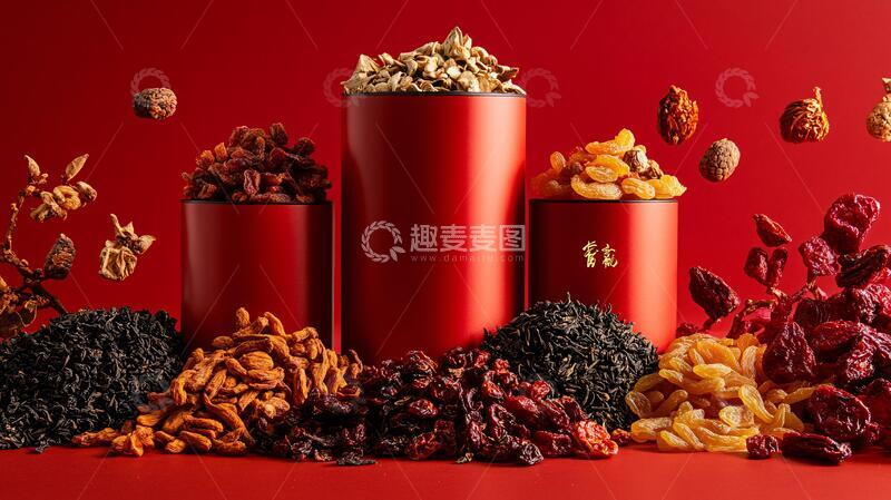 高清大图下载【趣麦麦图】红色食品茶饮
