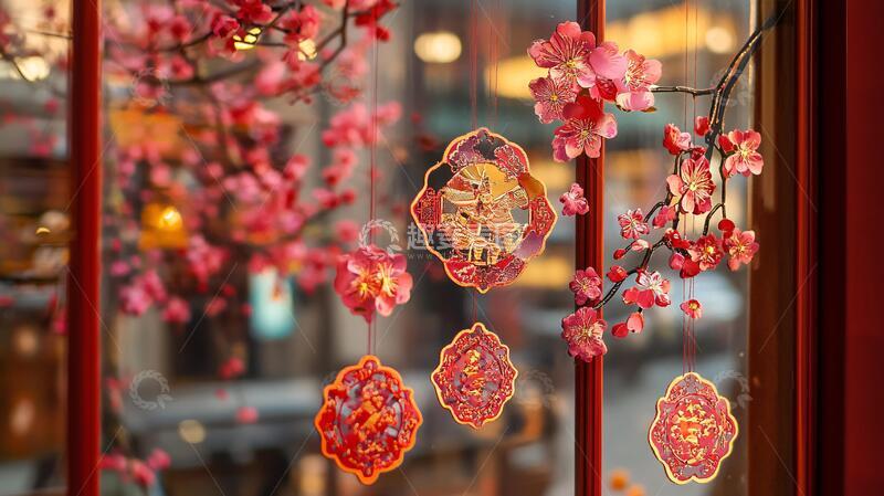 高清大图下载【趣麦麦图】新春橱窗橱窗装饰窗花