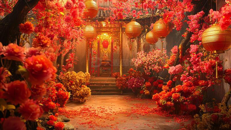 高清大图下载【趣麦麦图】古代中状元报喜场景2