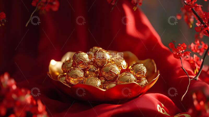 高清大图下载【趣麦麦图】静物金元宝黄金万两金色