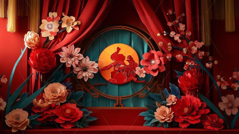 高清大图下载【趣麦麦图】新中式复古纸艺婚礼