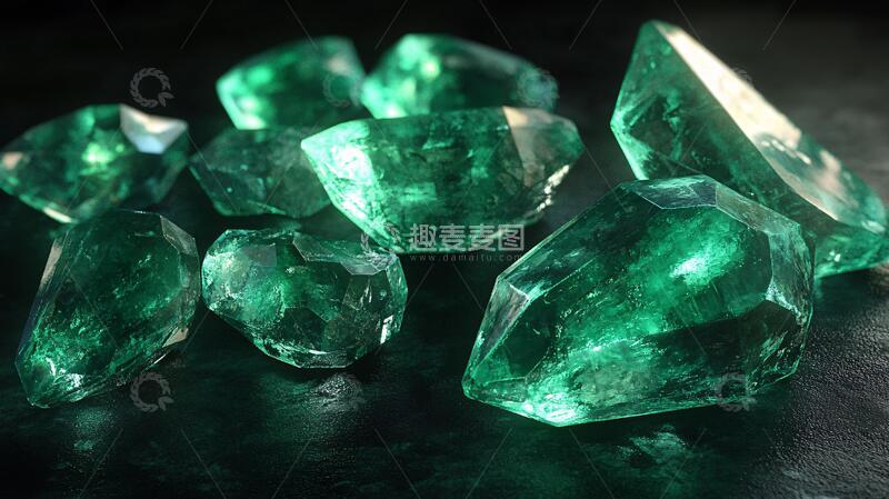 高清大图下载【趣麦麦图】聚形萤石萤石矿石刻面